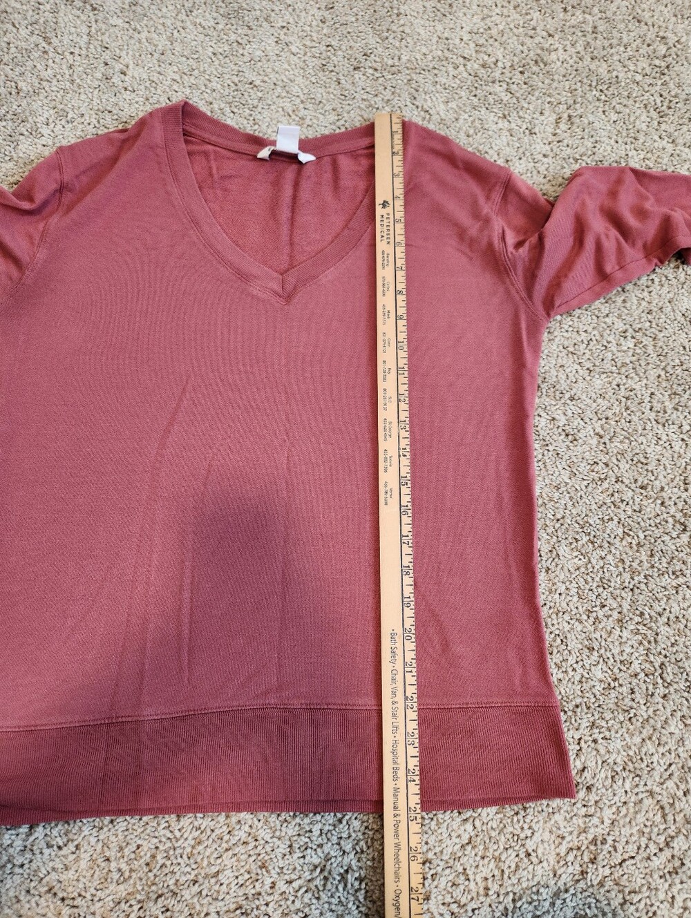 Athleta Sunrise V-Neck Sweatshirt Size Medium - Picture 7 of 7
